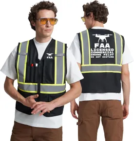 A-KSAFETY High Visibility Security Vest for Security Guards, Safety Workers, Construction & Men's Work