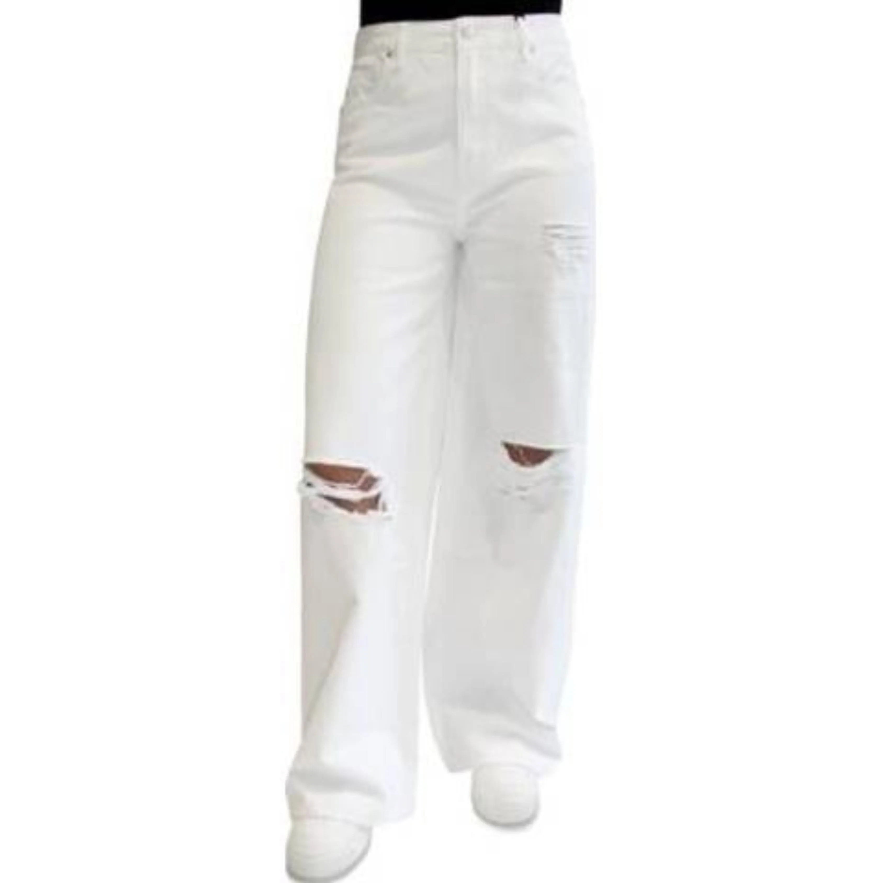 ALMOST FAMOUS - High-Rise Ripped Wide-Leg Jeans
