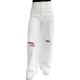 ALMOST FAMOUS - High-Rise Ripped Wide-Leg Jeans