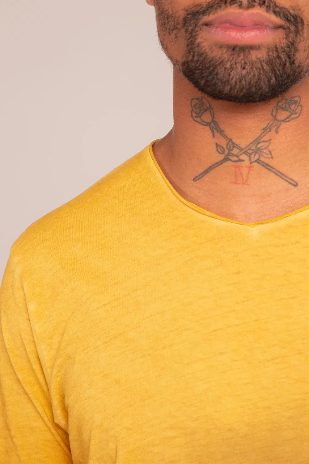 ANONYM Milow V Neck T-shirt | YELLOW