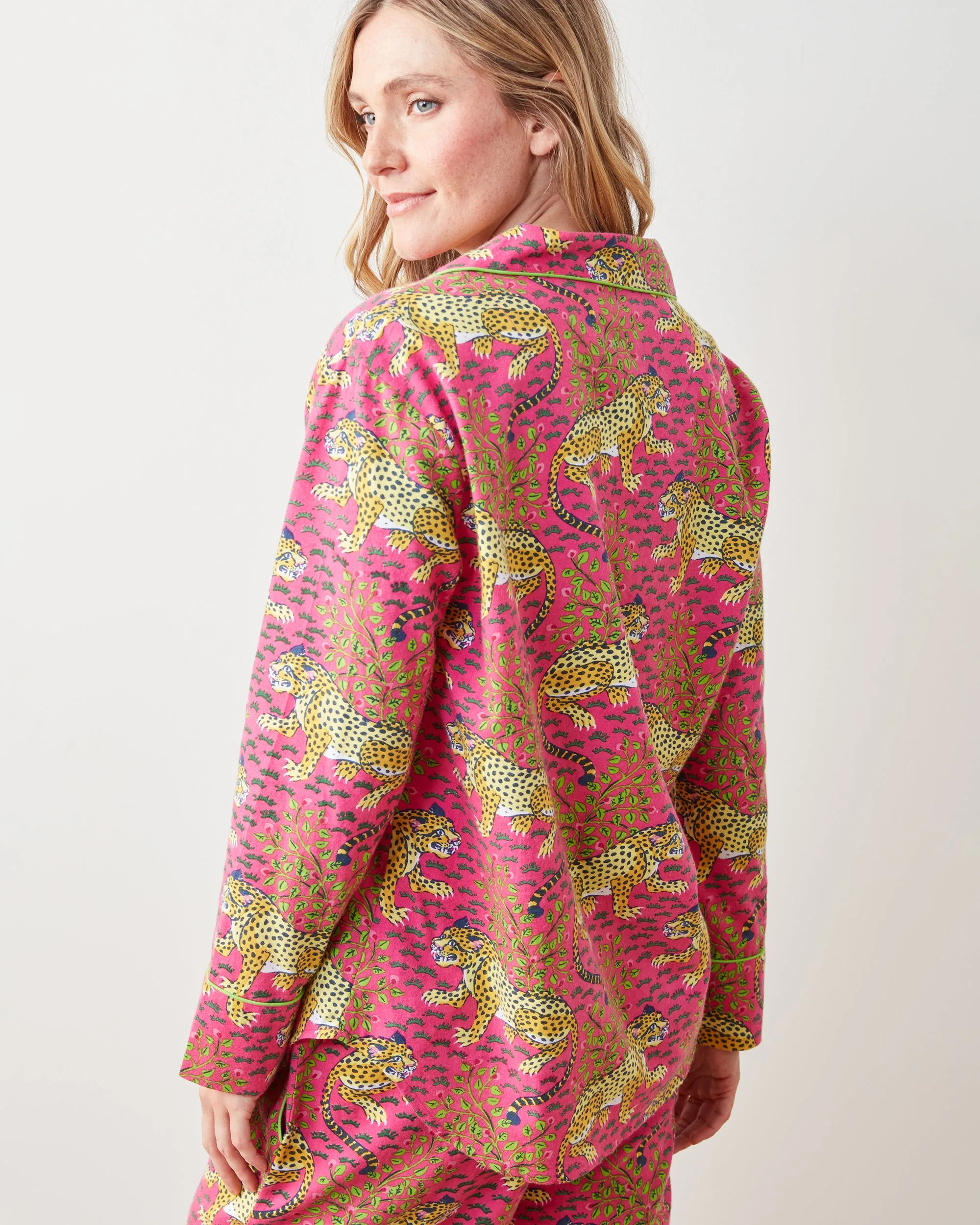 Bagheera - Lightweight Flannel Long PJ Set - Hot Pink