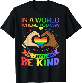 Be Kind LGBT Pride Rainbow Equality Awareness Tee T-Shirt