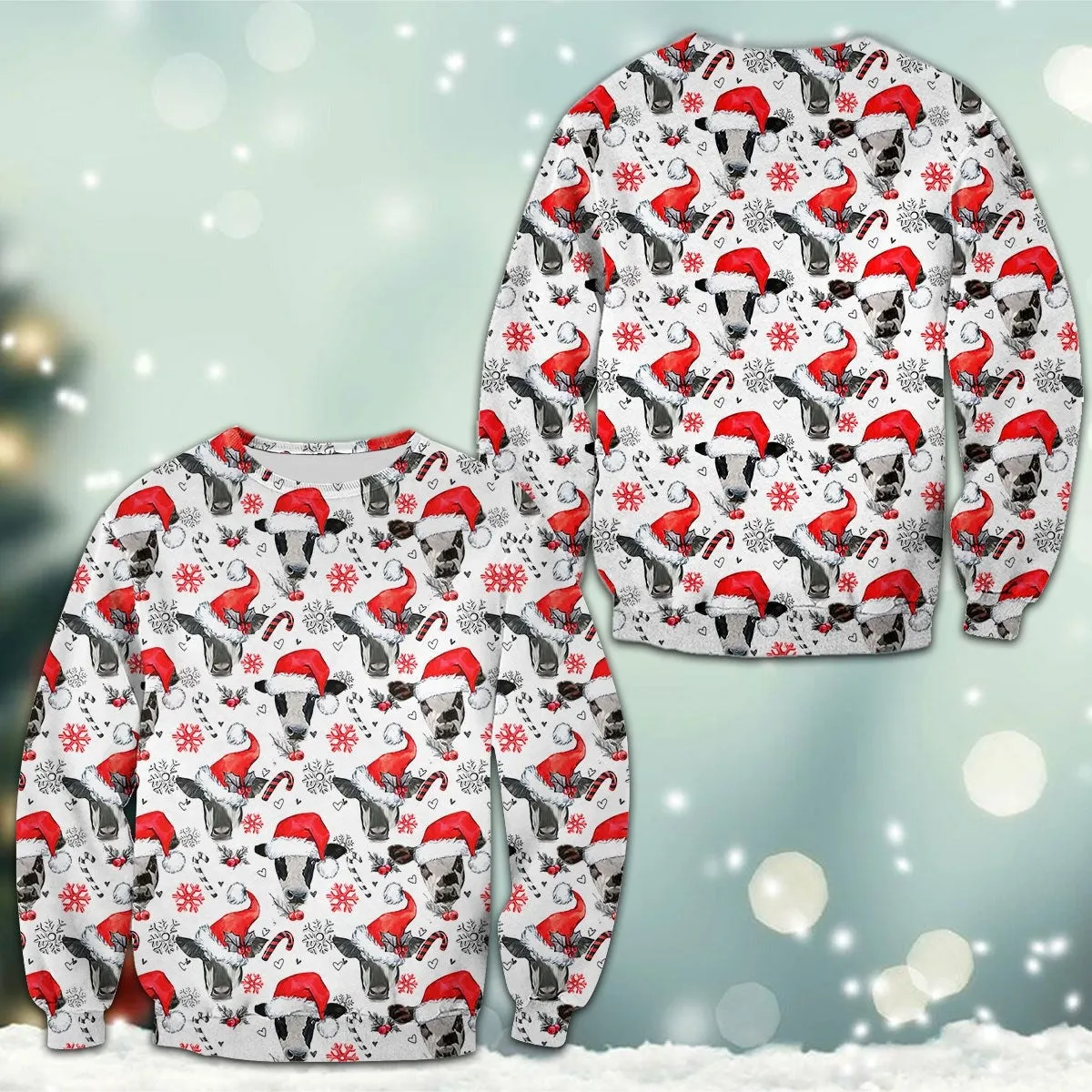 Black Baldy Pattern Christmas Pattern Sweatshirt