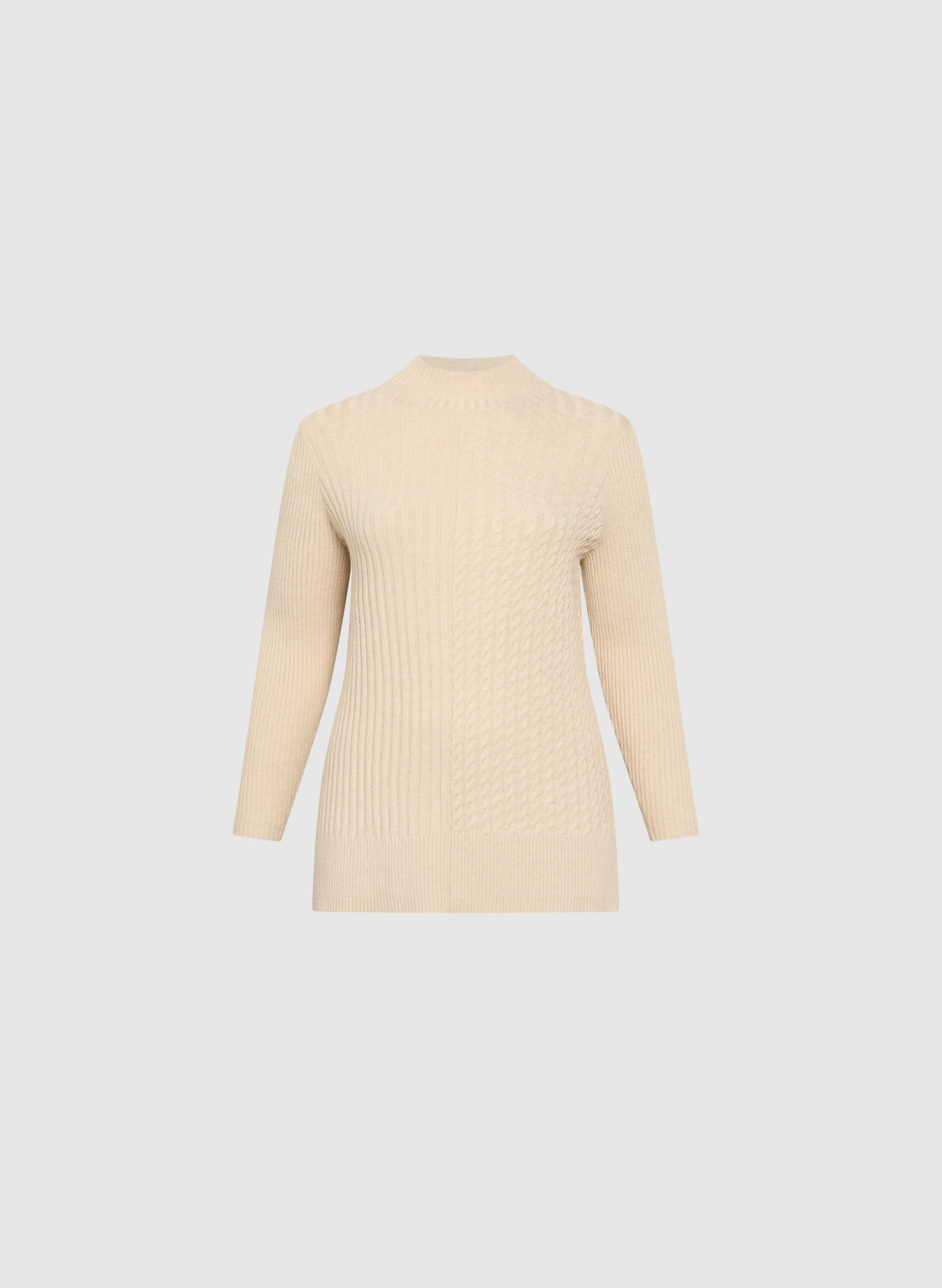 Cable & Rib Knit Sweater