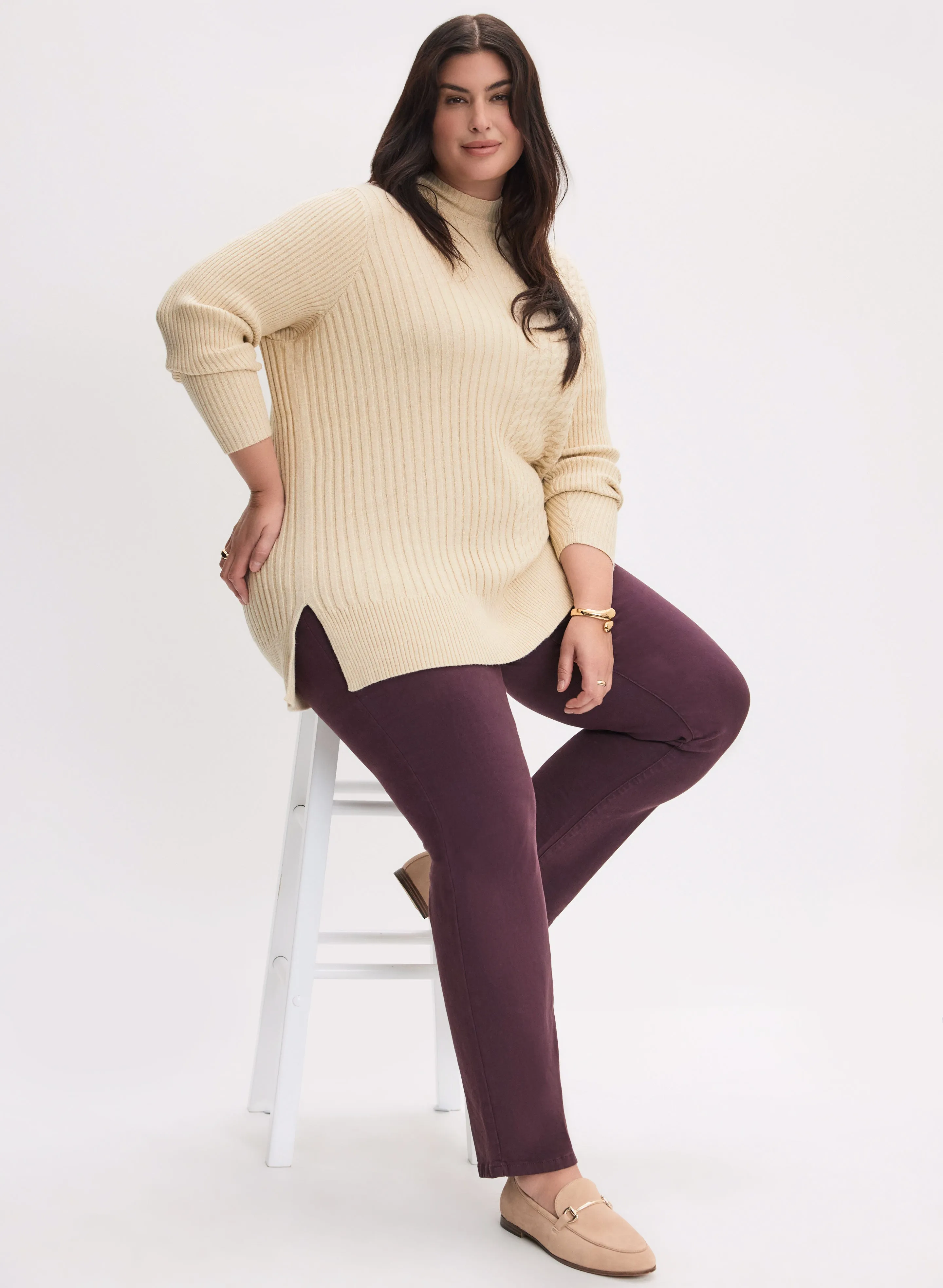 Cable & Rib Knit Sweater