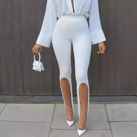 Close-fitting Stirrup Trousers