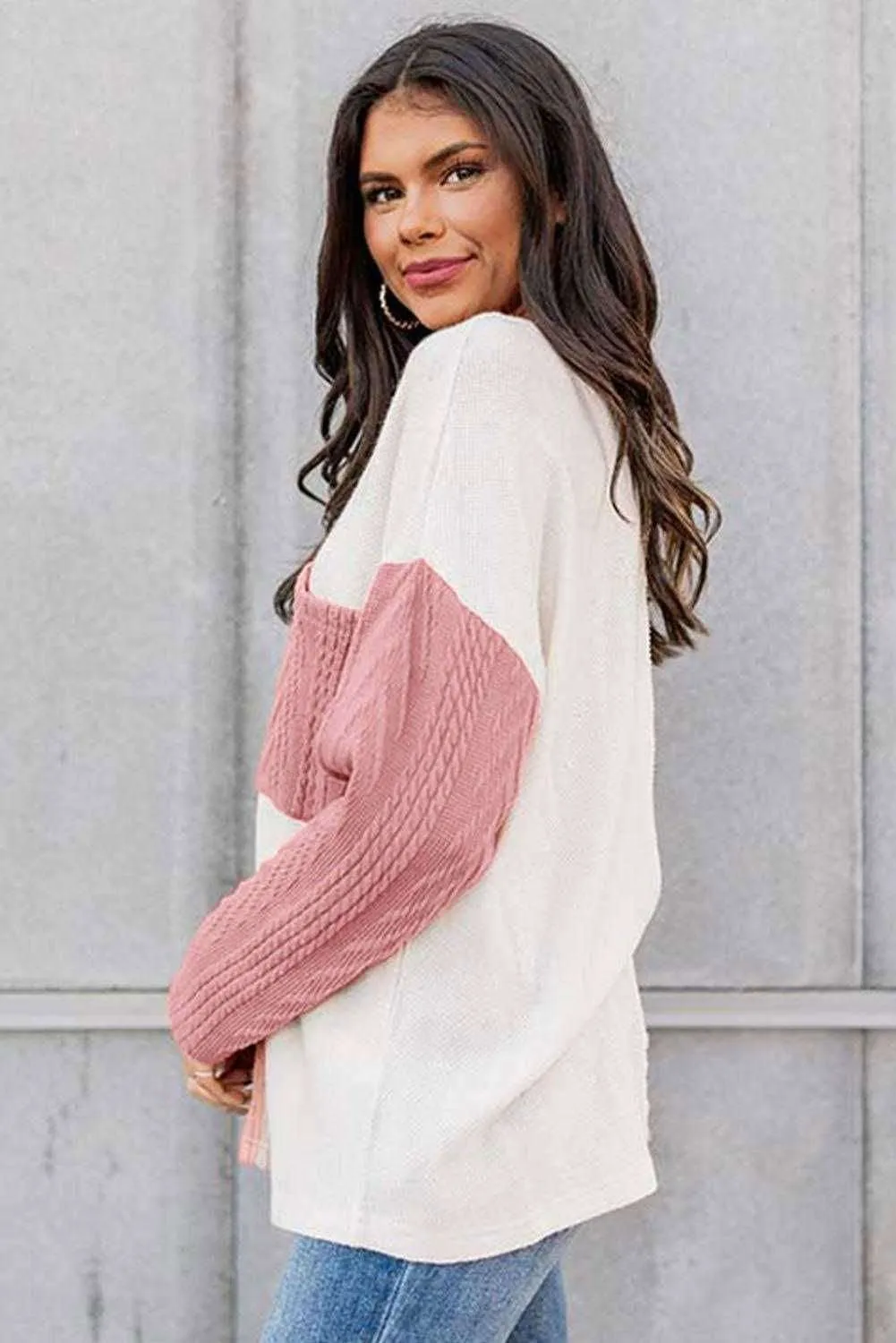 Color Block Sweater - Stylish & Versatile Top for All Seasons