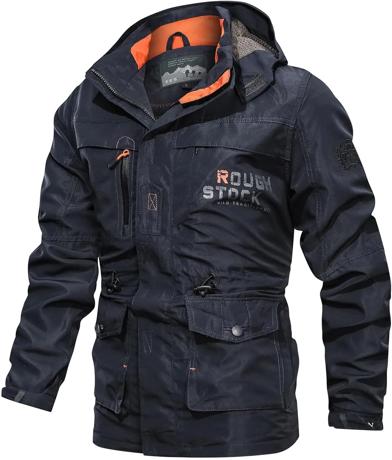 Ctreela Outdoor Hard Shell Jacket for Men's Military Tactical Windproof Jackets Army Hiking Climbing Heavy Duty Outerwear