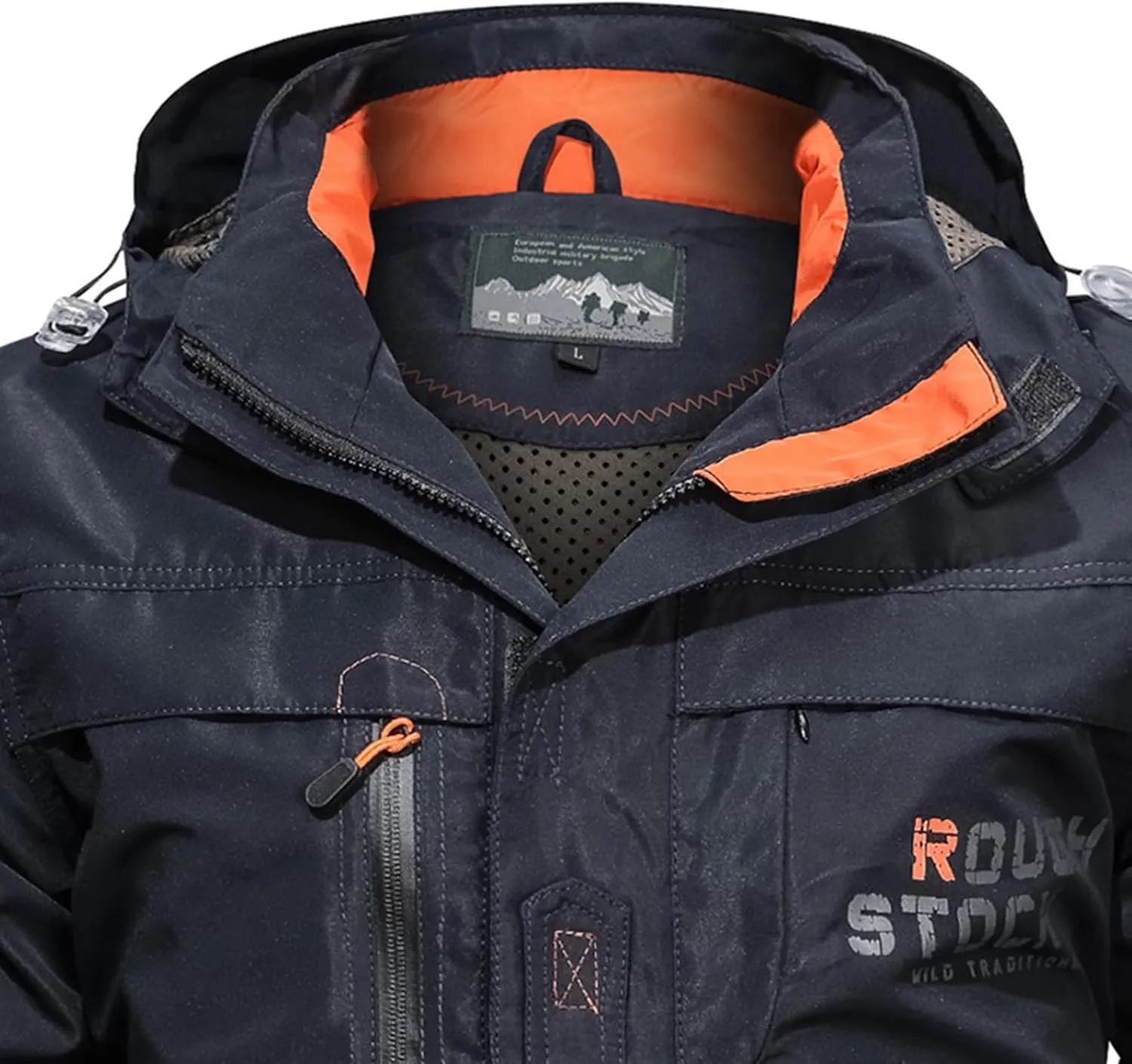 Ctreela Outdoor Hard Shell Jacket for Men's Military Tactical Windproof Jackets Army Hiking Climbing Heavy Duty Outerwear