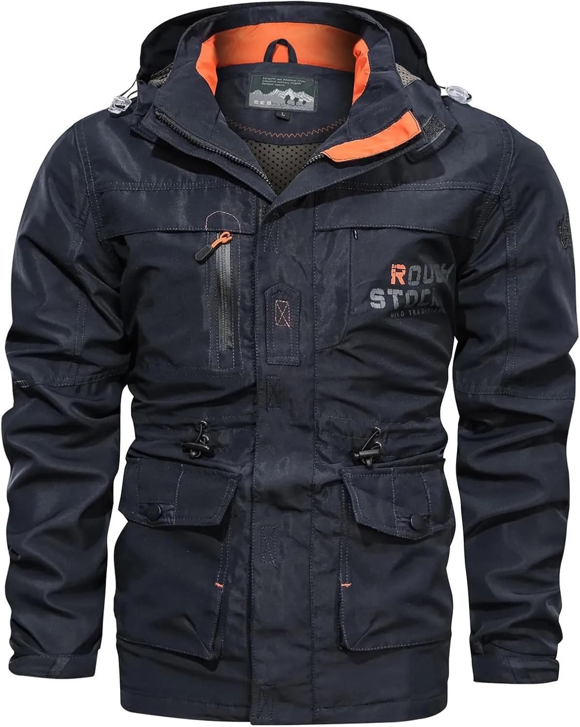Ctreela Outdoor Hard Shell Jacket for Men's Military Tactical Windproof Jackets Army Hiking Climbing Heavy Duty Outerwear