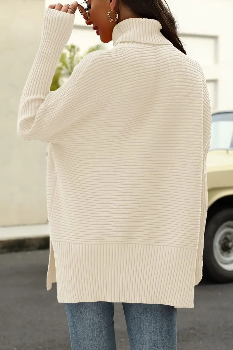EFAN Women's Turtleneck Oversized Sweaters Fall Outfits Clothes Trendy Fashion Long Pullover Knit Winter Tunic 2025