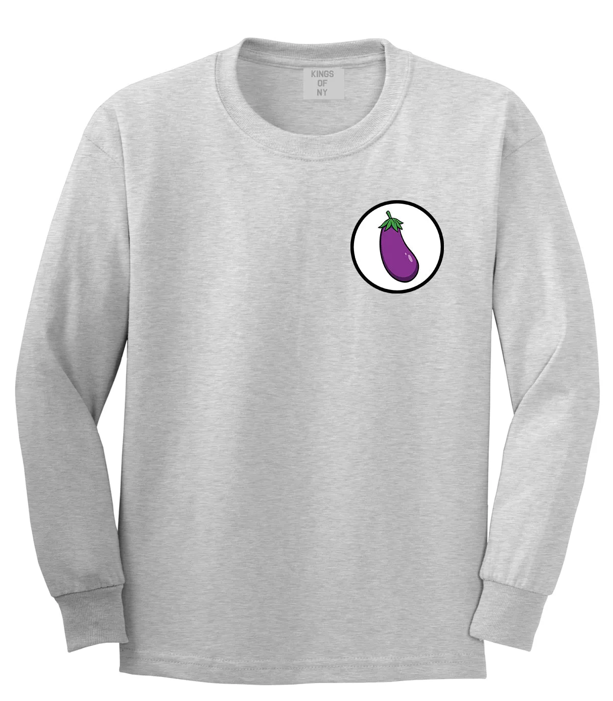 Eggplant Chest Mens Long Sleeve T-Shirt