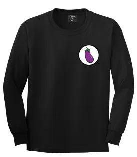 Eggplant Chest Mens Long Sleeve T-Shirt