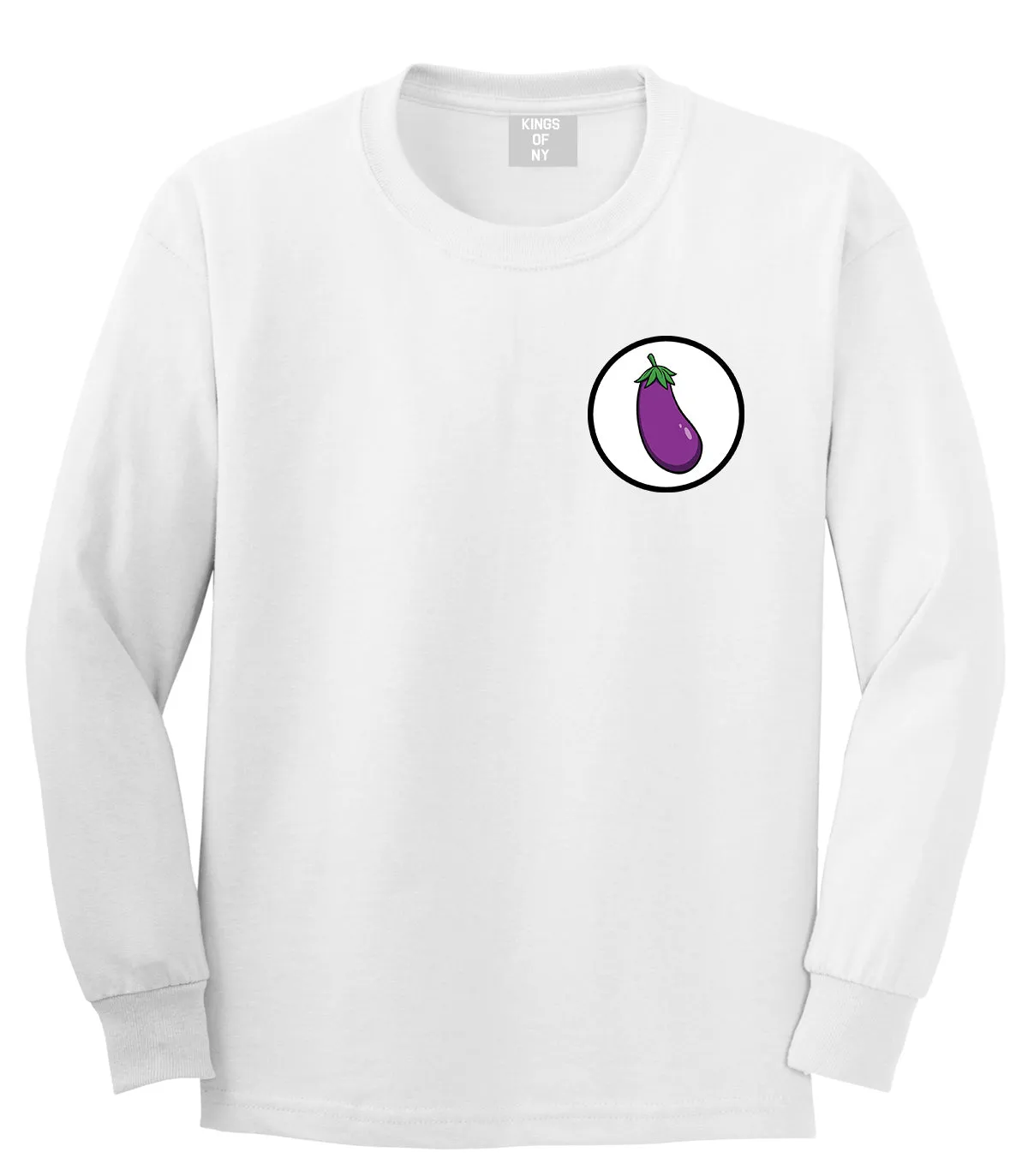 Eggplant Chest Mens Long Sleeve T-Shirt