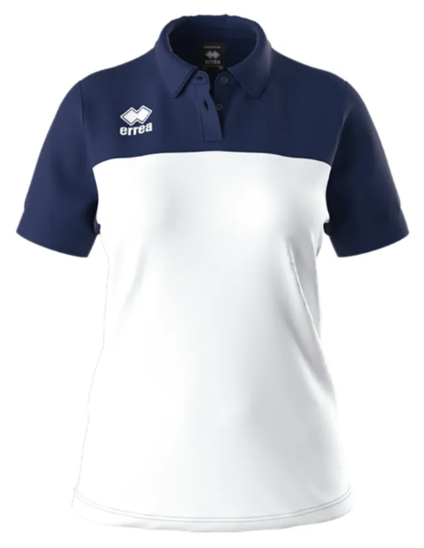 ERREA BONNIE WOMENS POLO WHITE NAVY