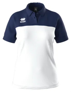 ERREA BONNIE WOMENS POLO WHITE NAVY