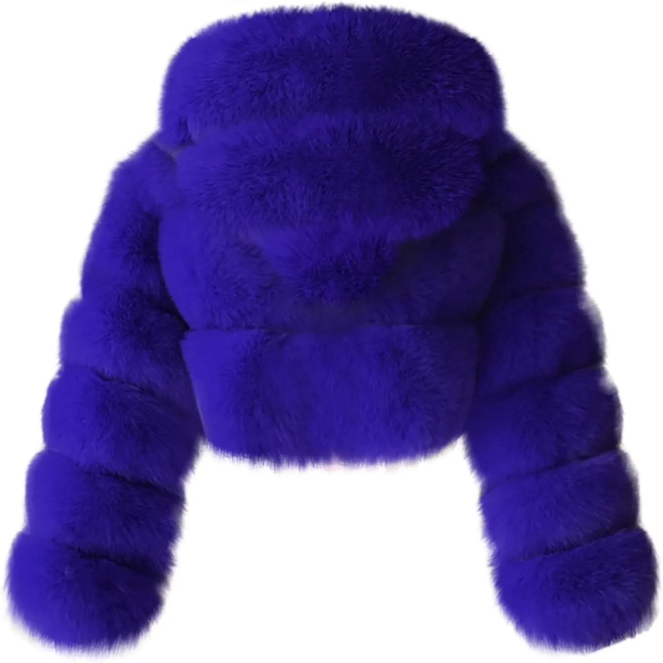 Faux Fur Coat Women with Hood Cropped Bubble Coats Fleece Fuzzy Sherpa Jackets Warm Fluffy Winter Coats Teddy Jackets