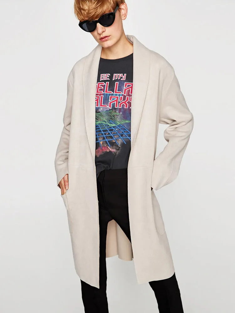 Faux Suede Coat