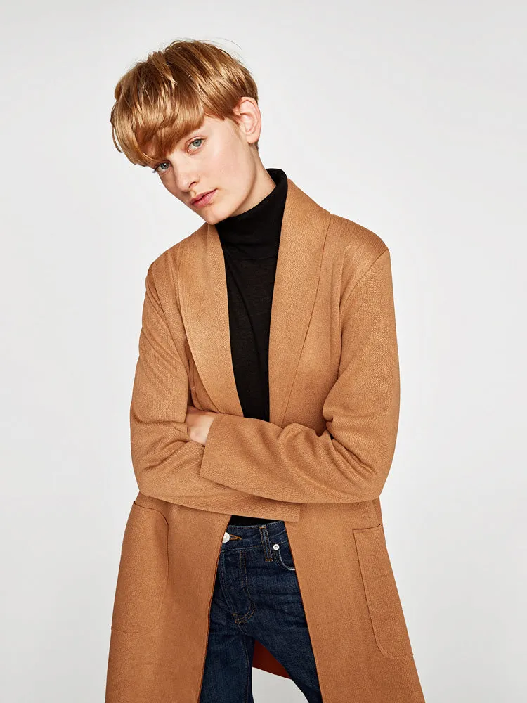 Faux Suede Coat
