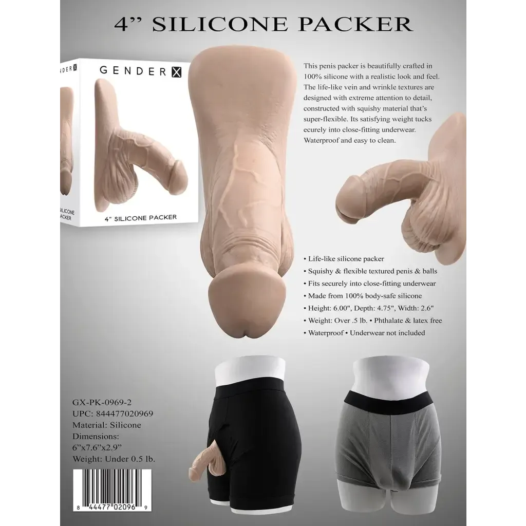 Gender X Packer Silicone 4in Light