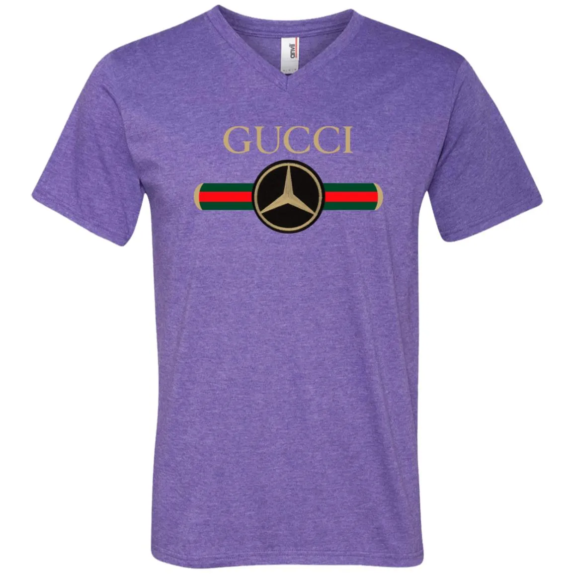 Gucci Mercedes T-shirt Men V-Neck T-Shirt