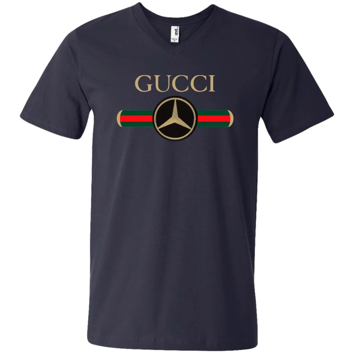 Gucci Mercedes T-shirt Men V-Neck T-Shirt