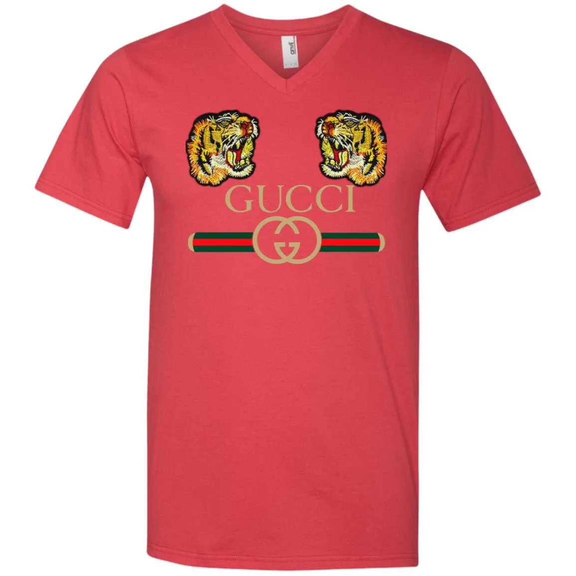 Gucci Tiger Love T-shirt Men V-Neck T-Shirt