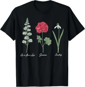 Hand-Painted Wildflowers With Text T-Shirt