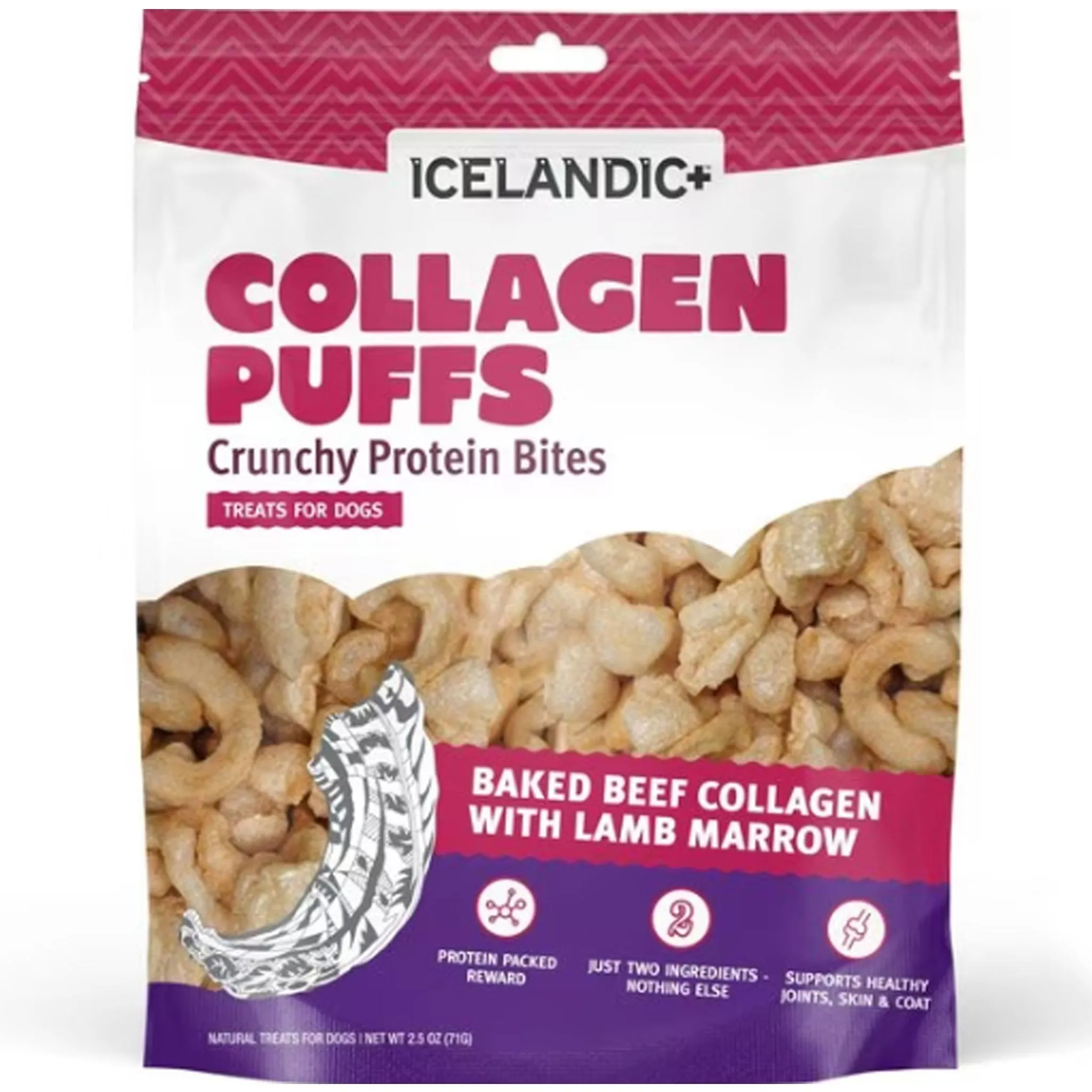 Icelandic  Collagen Puffs Dog Lamb Marrow 2.5 oz