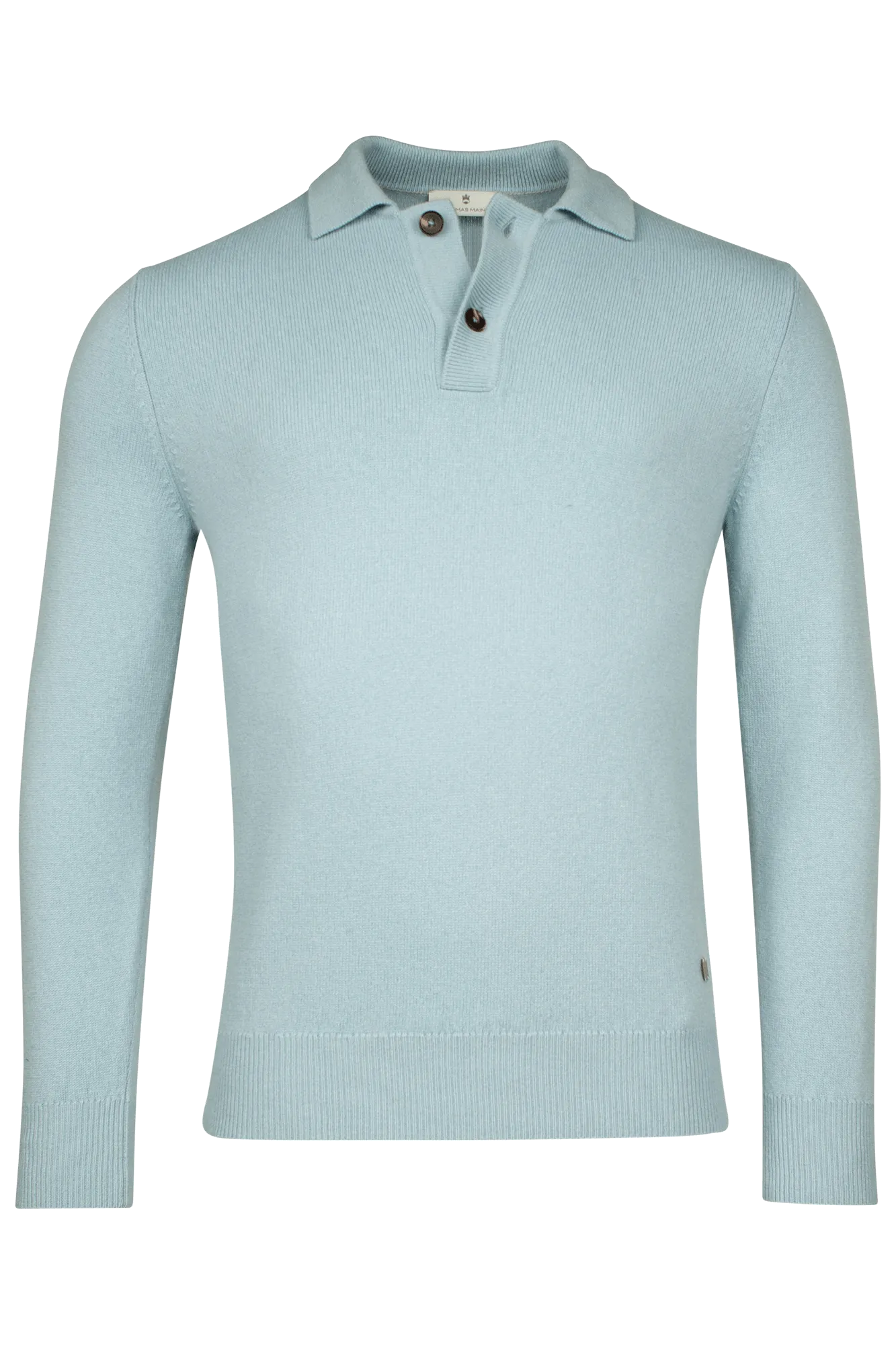 ID24916-Thomas Maine Sky Blue Lambswool Polo