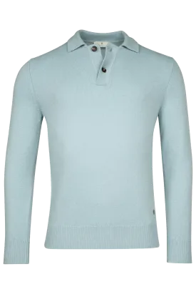 ID24916-Thomas Maine Sky Blue Lambswool Polo