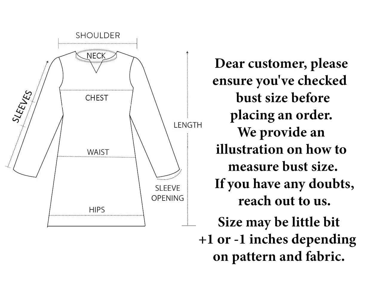 Keyhole Neck Three-Quarter Sleeves Israa Kashmiri Embriodered Short Kurti