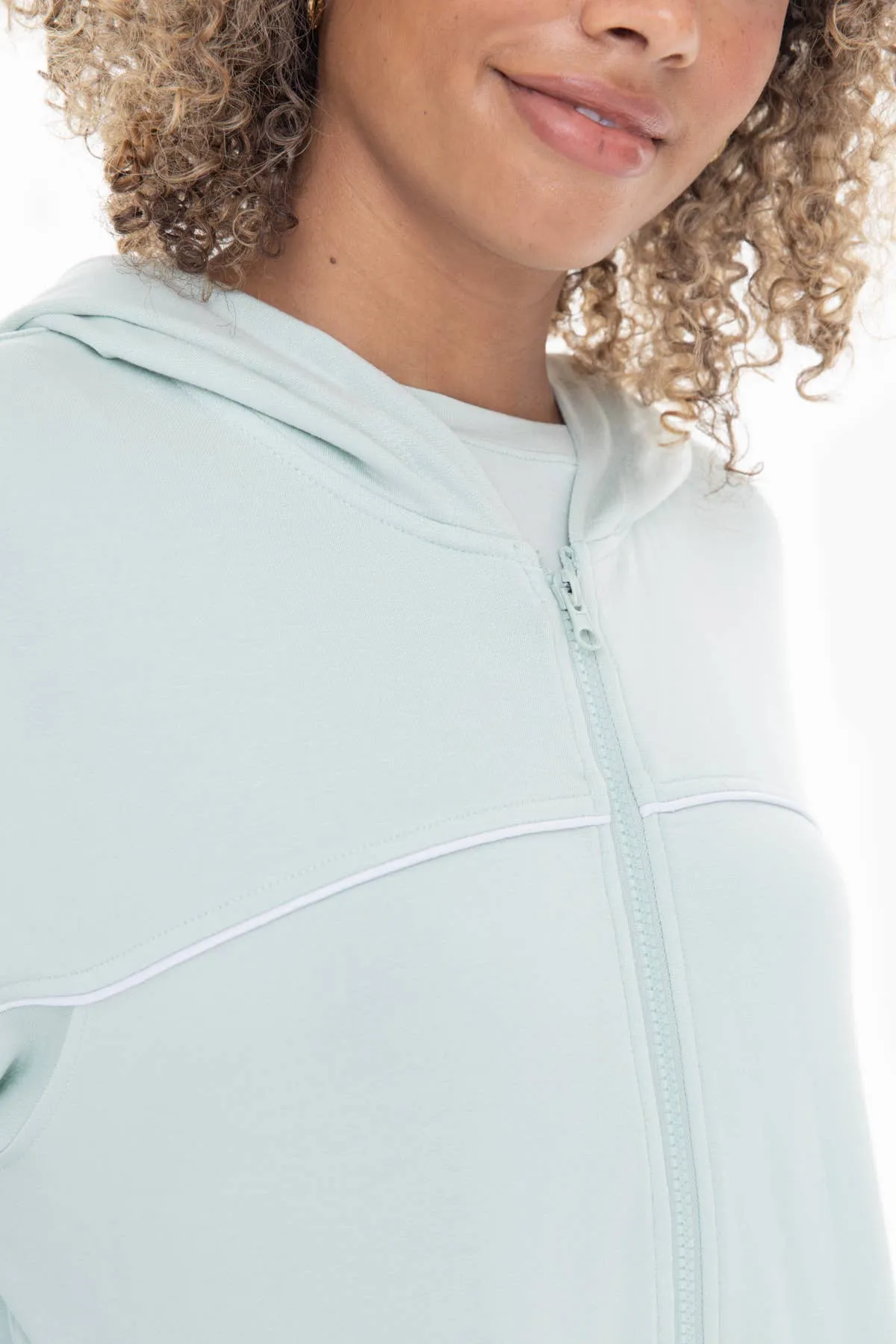 Lilac Dolman Sleeve Fleece Hoodie