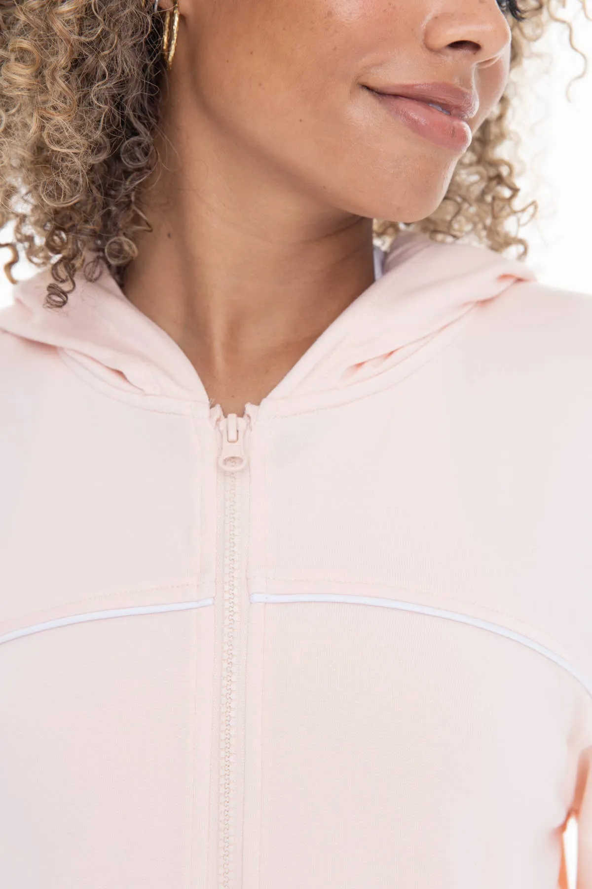 Lilac Dolman Sleeve Fleece Hoodie