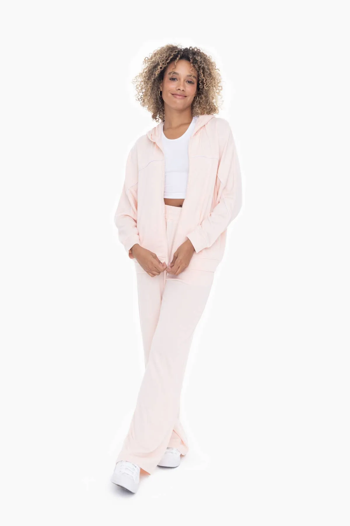 Lilac Dolman Sleeve Fleece Hoodie