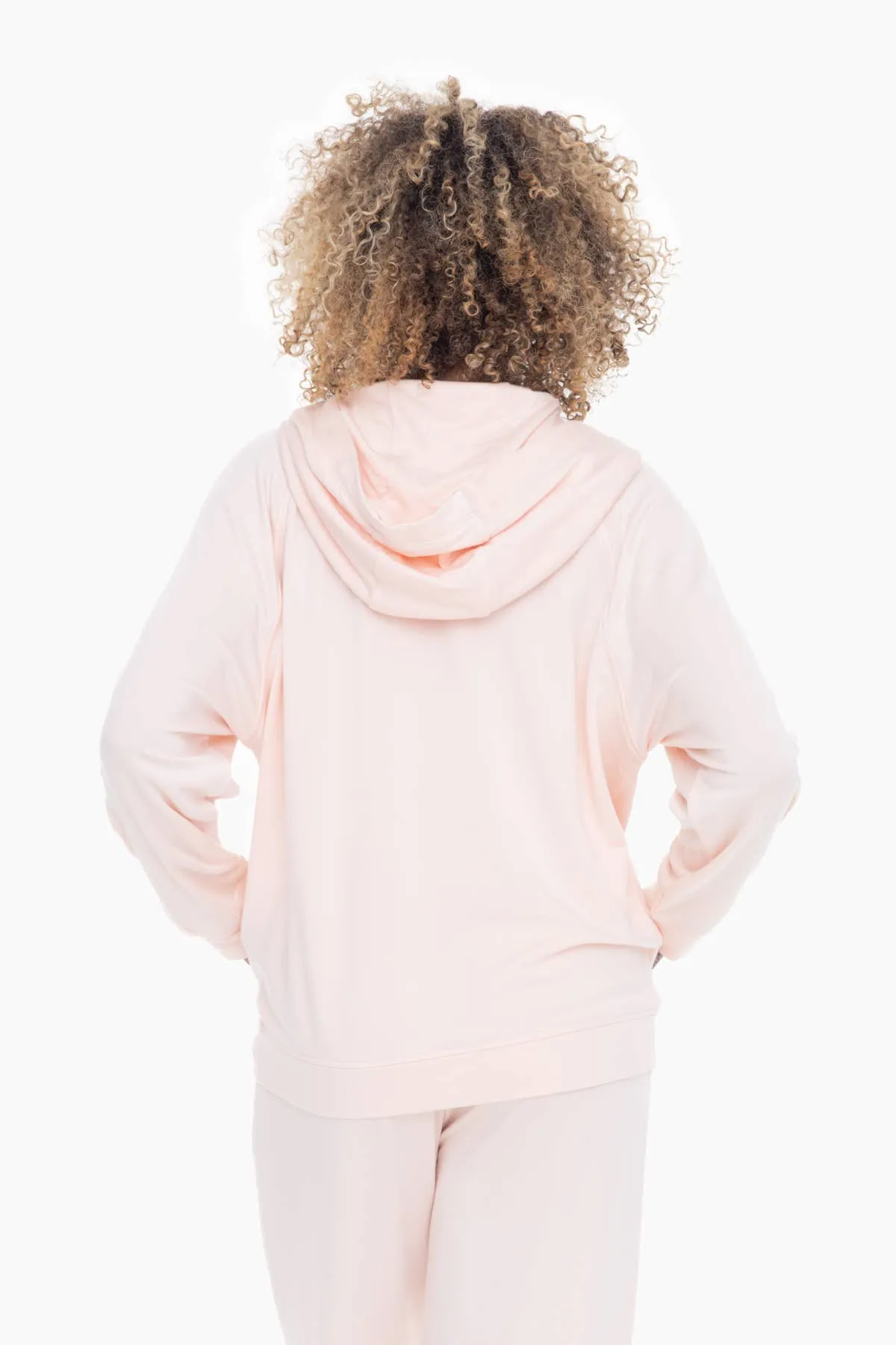 Lilac Dolman Sleeve Fleece Hoodie