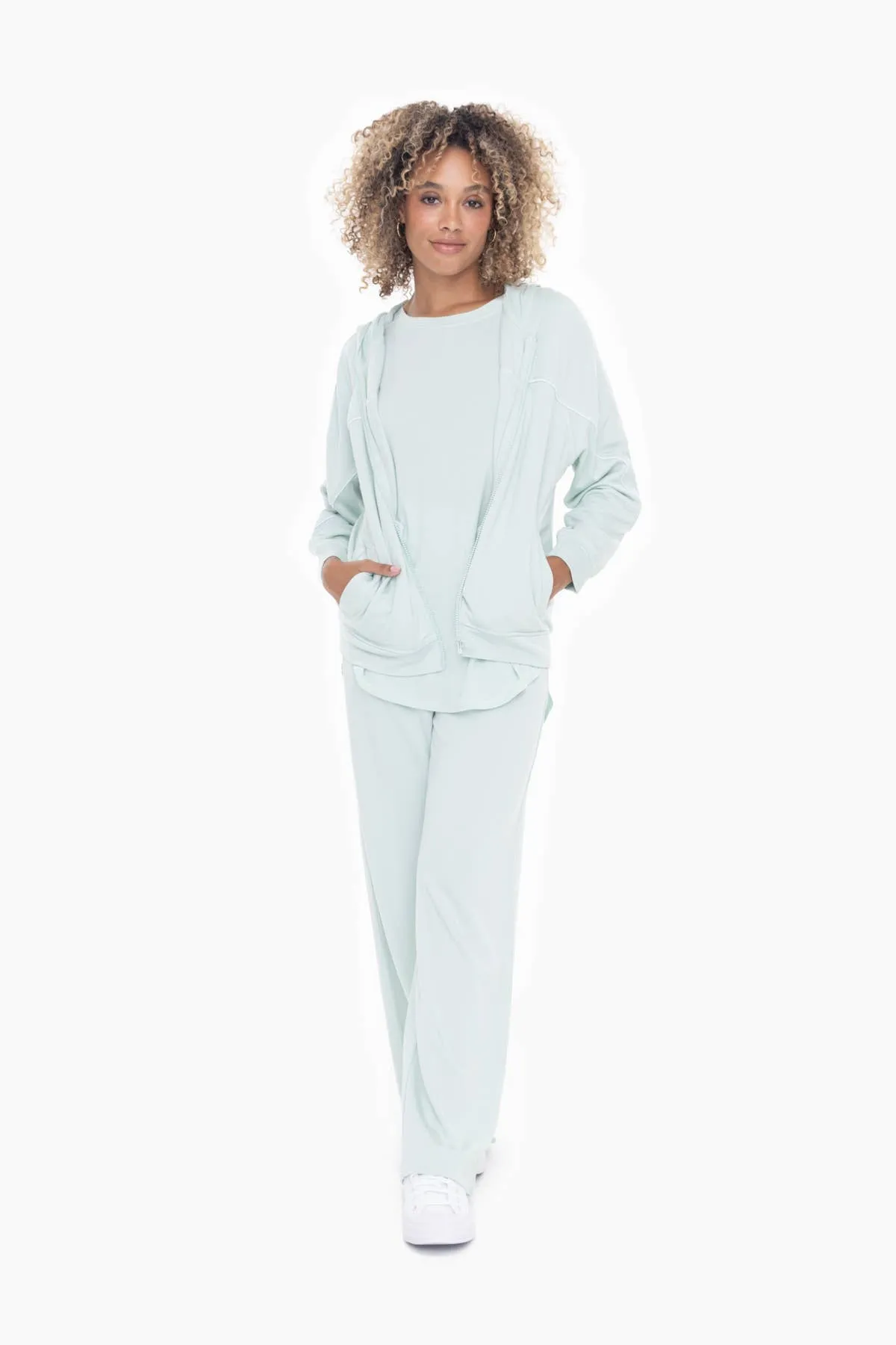 Lilac Dolman Sleeve Fleece Hoodie