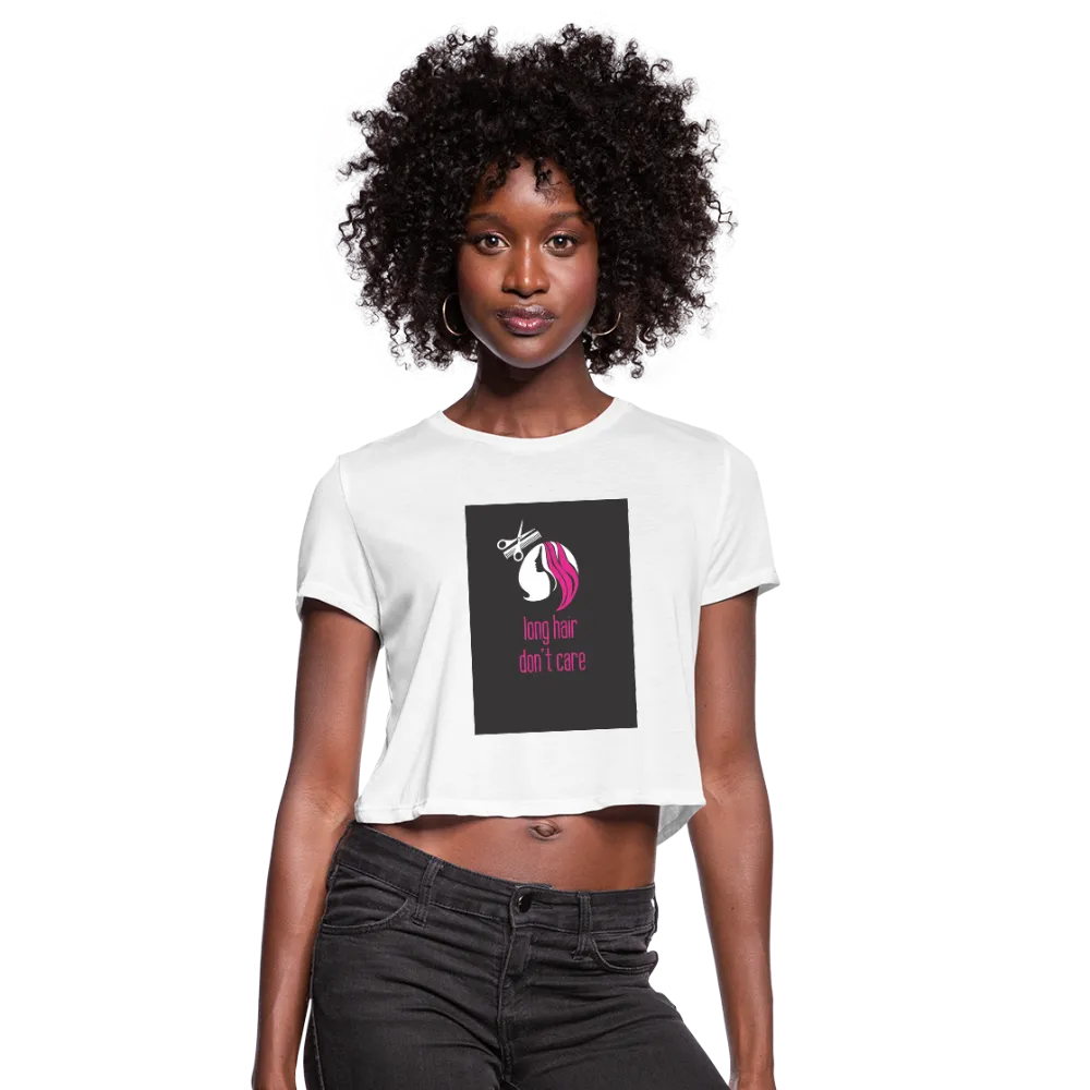 Long Hair Don't Care Women's Cropped T-Shirt