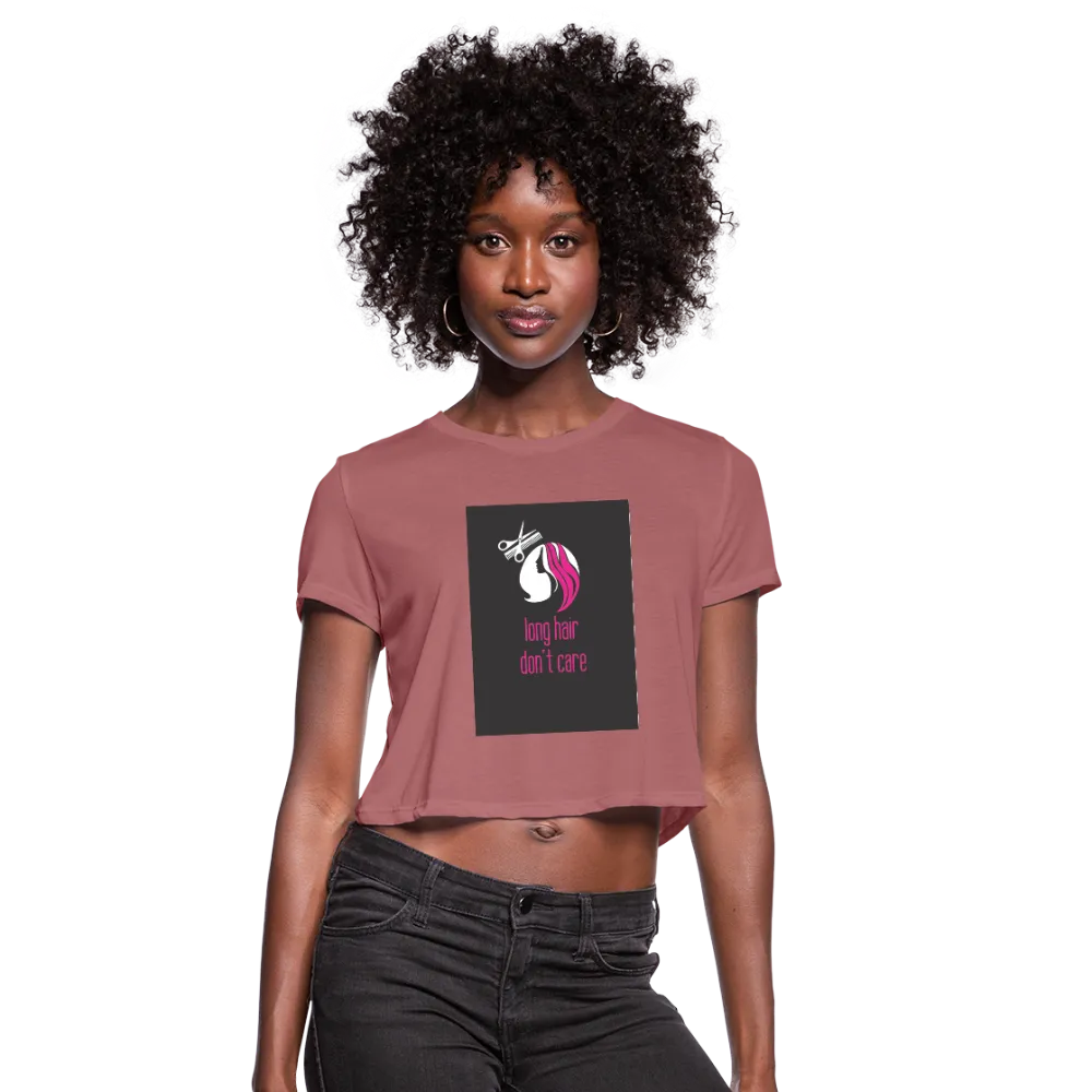 Long Hair Don't Care Women's Cropped T-Shirt