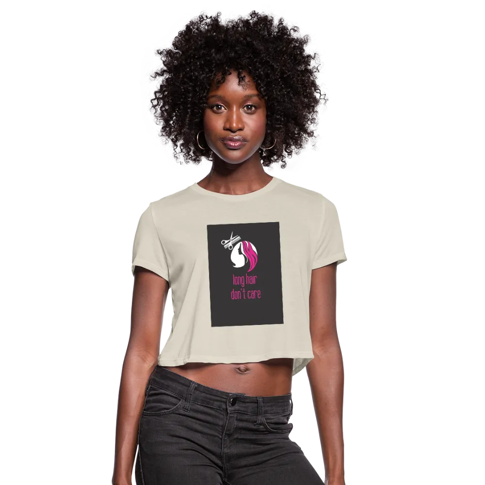 Long Hair Don't Care Women's Cropped T-Shirt