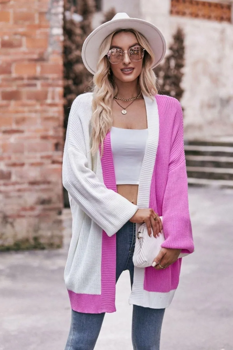Longline Shoulder Dropped Cardigan