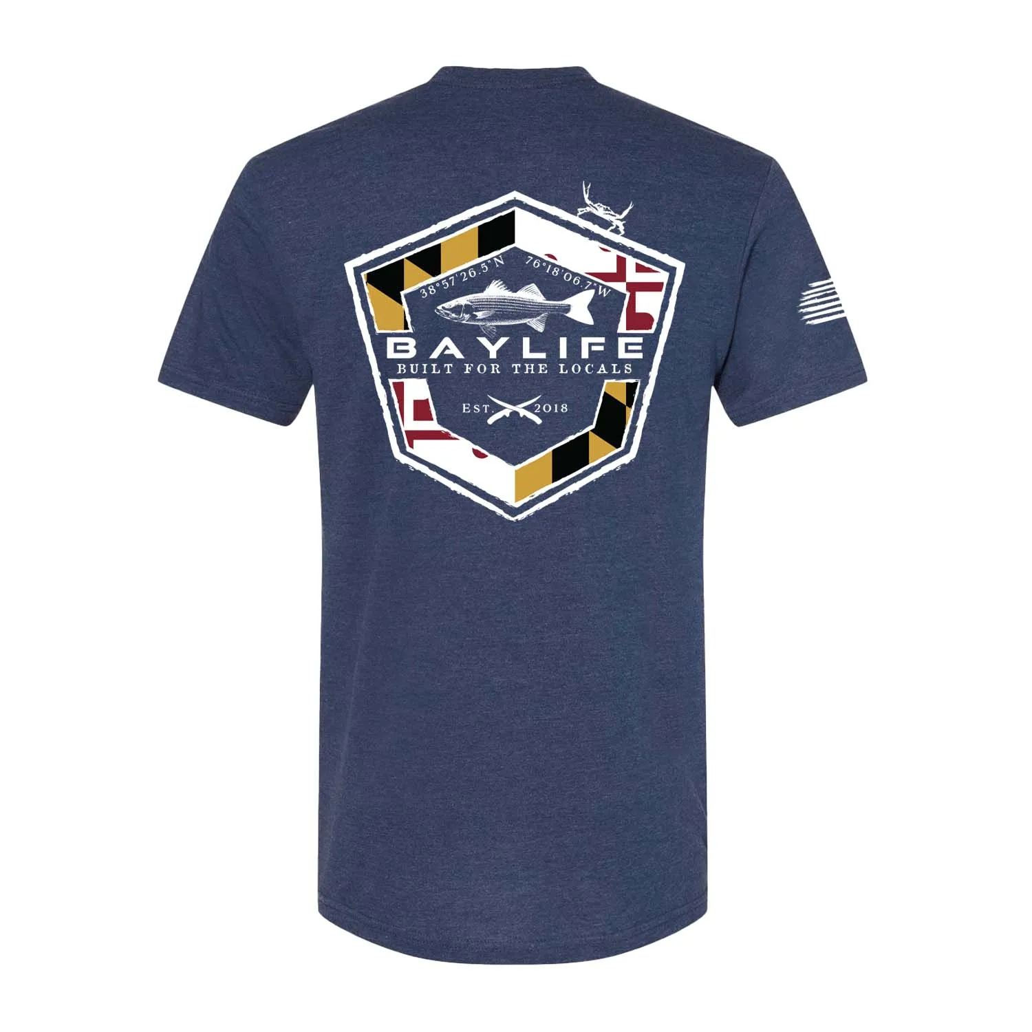 Maryland Rockfish | Triblend Short Sleeve | Navy