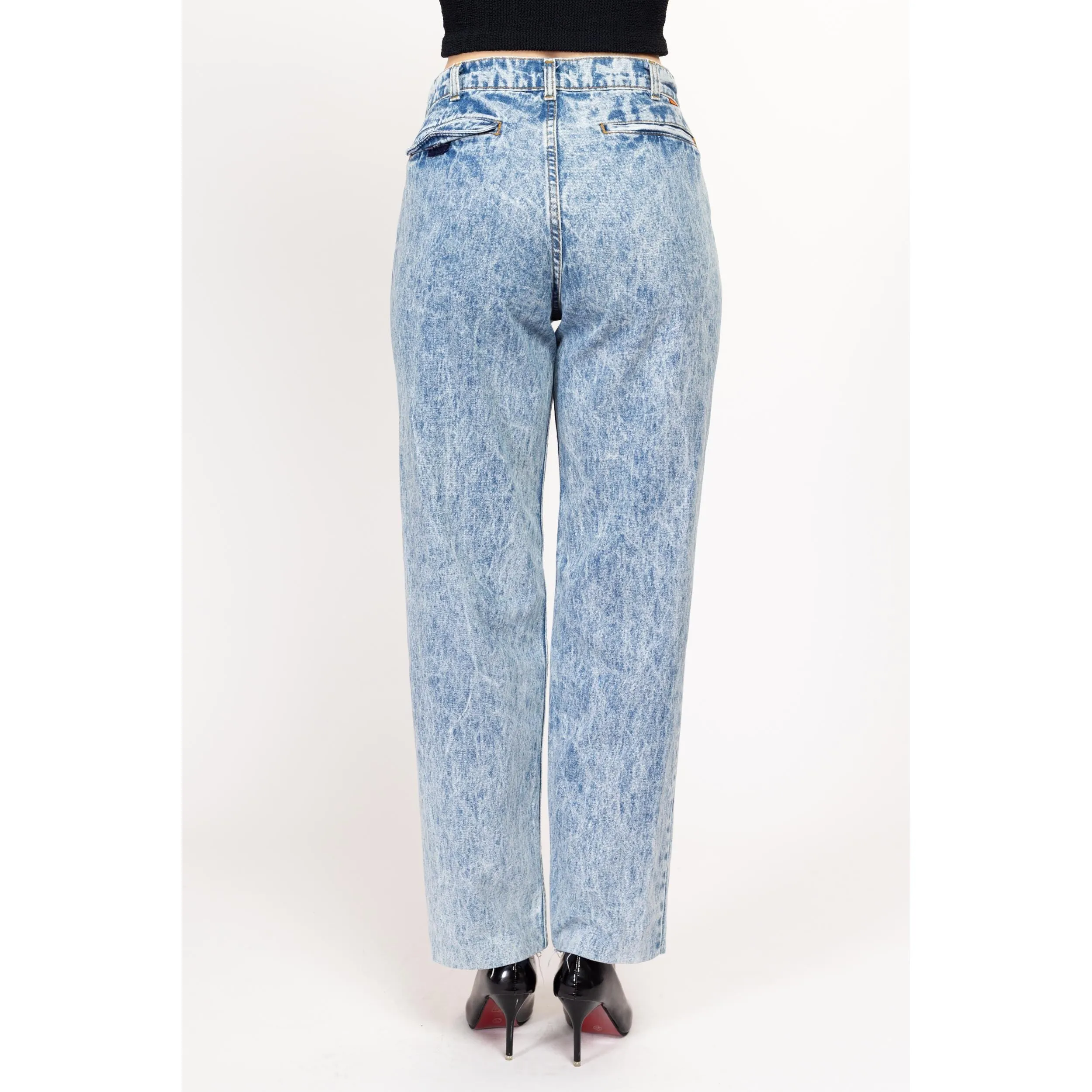 Medium 80s Levi's Acid Wash High Waisted Jeans 29"