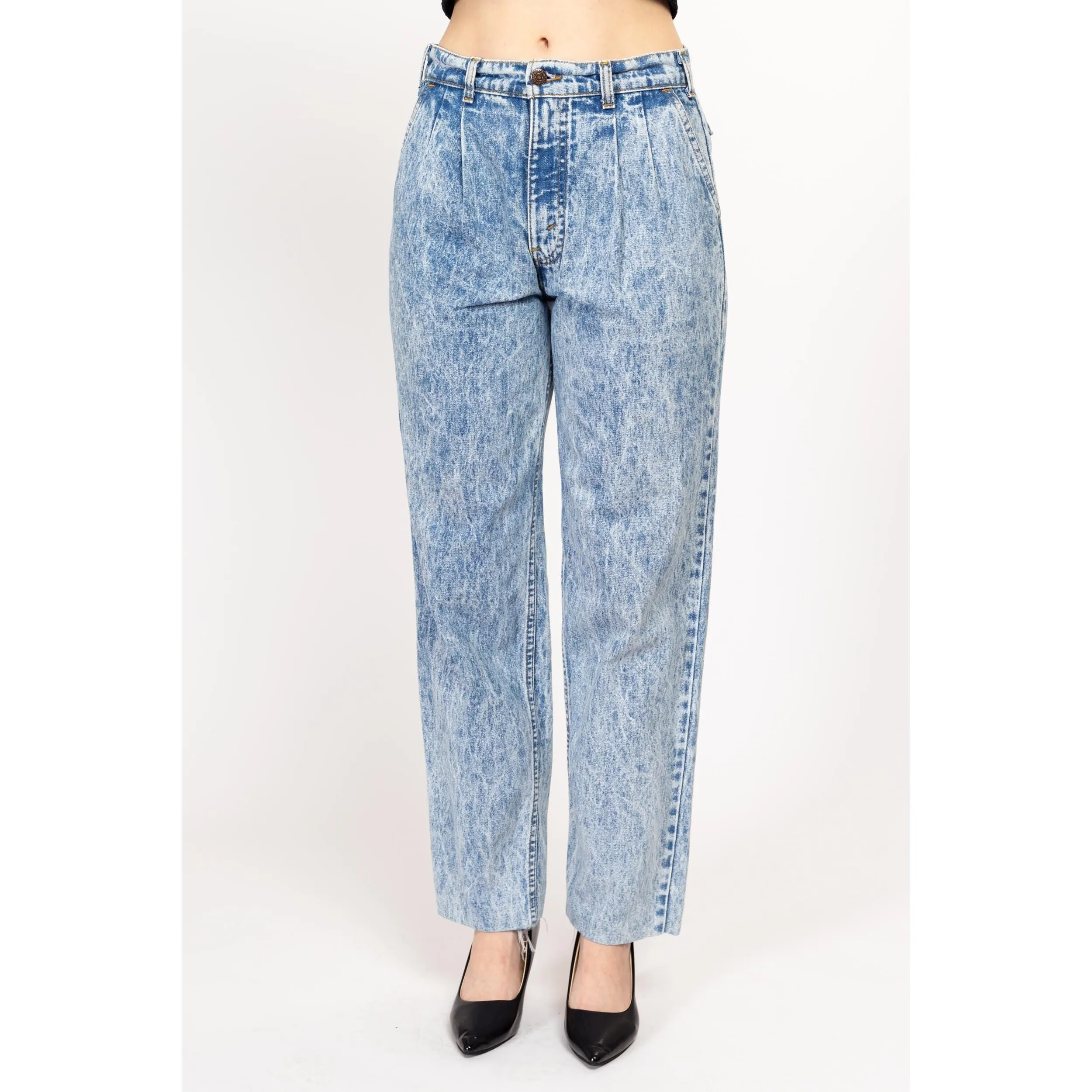 Medium 80s Levi's Acid Wash High Waisted Jeans 29"