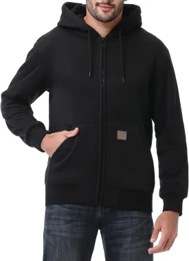 Men's Loose Fit Heavyweight Full Zip Fleece-Lined Hoodie Sweatshir