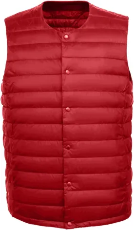 Men's Round Neck Down Vest Jacket Coat Ultralight Gilet With White Duck Down Packable Down Gilet Lightweight Work