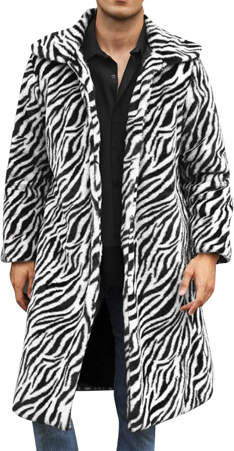 Mens Trench Coat Windbreaker Jacket Lamb Suede Coat Trench Lapel Long Jacket Soft Elegant Windbreaker Men's Trench
