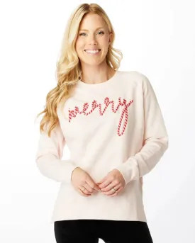 Merry Glitter Script Sweater