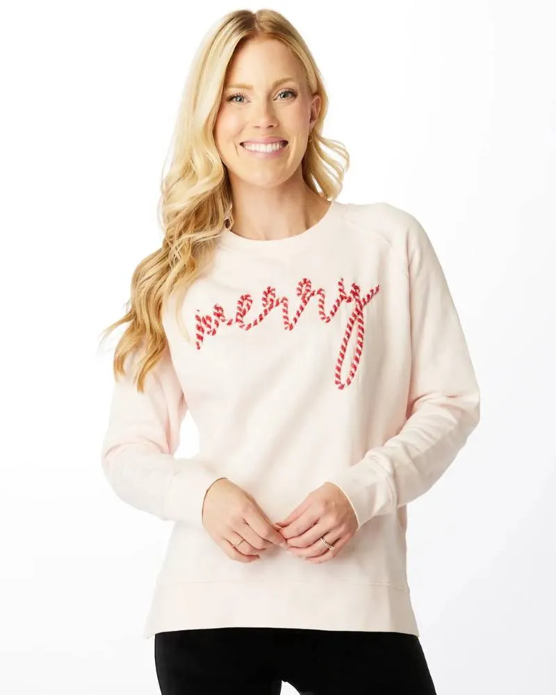 Merry Glitter Script Sweater