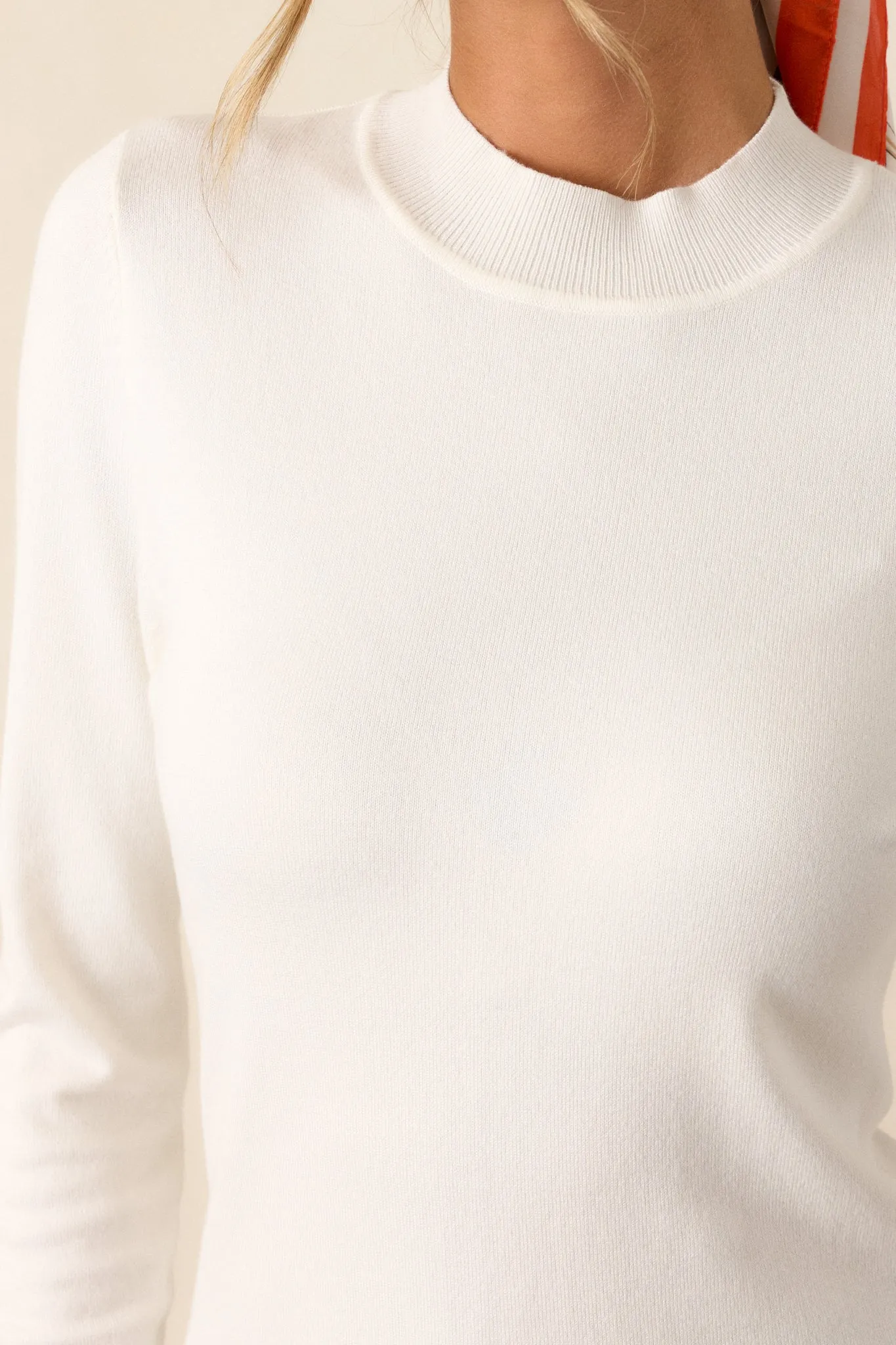 Moonshine Serenade Ivory Long Sleeve Sweater Top
